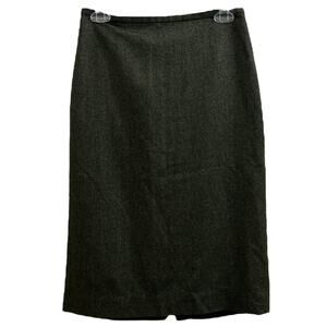 Ann Taylor LOFT Wool Blend Fitted Pencil/ Straight Skirt 2 XS Office Tweed EUC !